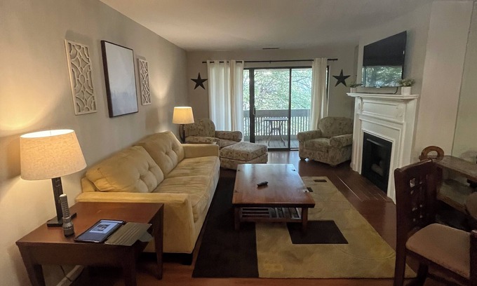 St. Louis Condominio | Charming 1-bedroom condo in delightful Creve Coeur with WiFi, AC