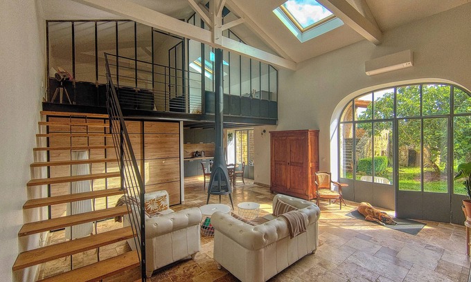 Montcabrier Casa | Charming 2-bedroom barn 4 stars, in Lot valley, wifi, AC large swimming pool