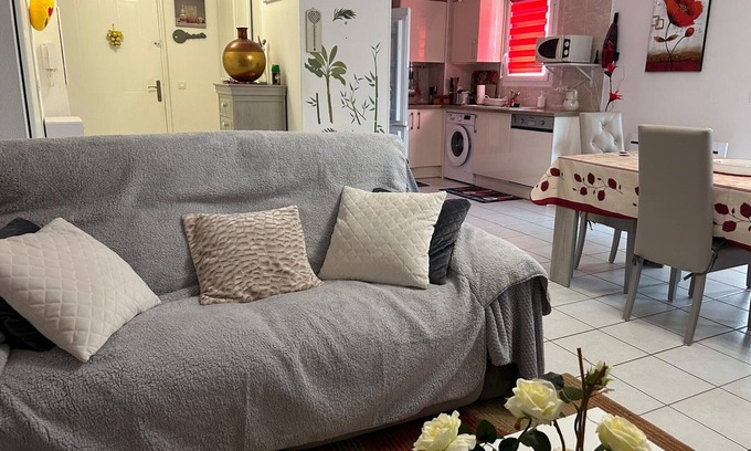 Ondres Apartamento | Encantador apartamento en Ondres para 4 personas con logia y aparcamiento