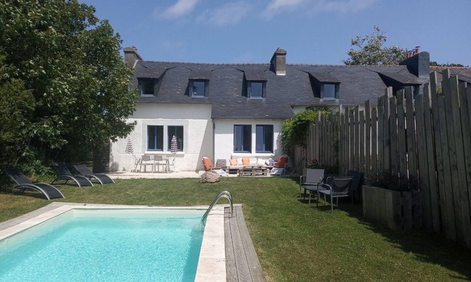 Porspoder Casa | Charming renovated farmhouse - private heated pool 300m from the beach