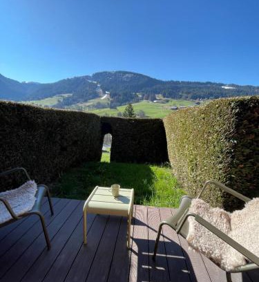 Praz-sur-Arly Apartamento | Charming studio with terrace and garden