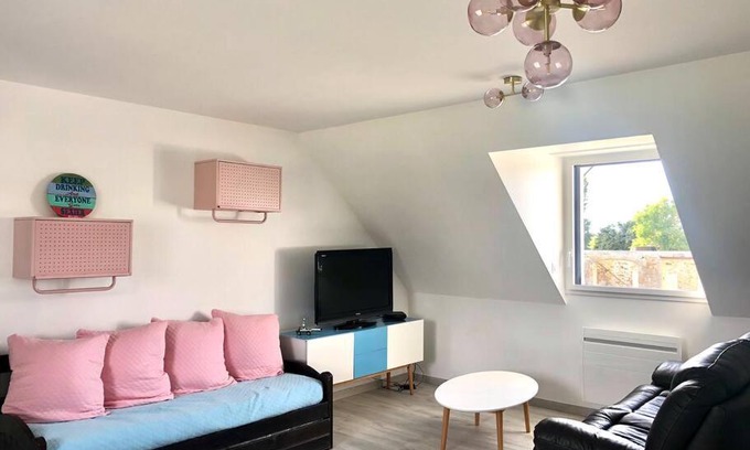 Plonevez-Porzay Apartamento | Chez mamy Odette- Appartement lumineux en bord de mer