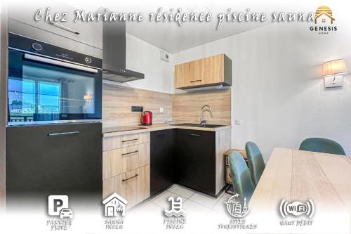 Levernois Apartamento | Chez Marianne Résidence Piscine Sauna