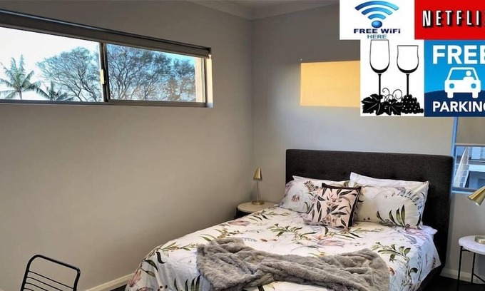 Cloverdale Apartamento | STYLISH 2BED CLOSE AIRPORT/SHOPS NETFLIX WIFI WINE