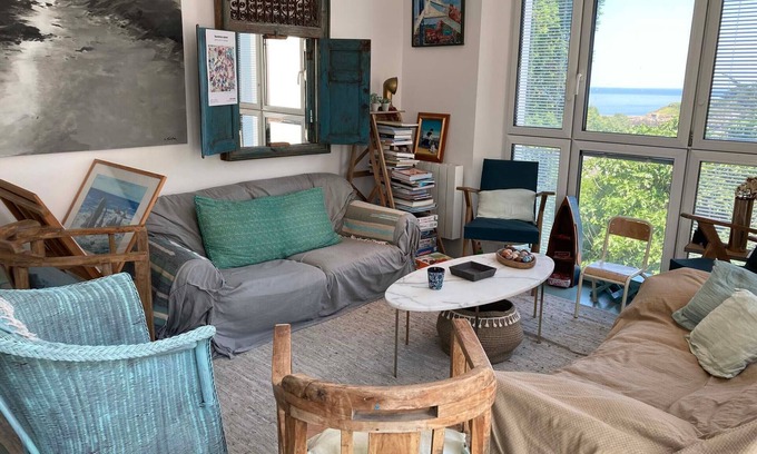 Sauzon Casa | Villa bohemia chic en Sauzon con vista al mar y wifi