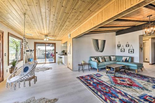 Twentynine Palms Casa | Chic Joshua Tree Pad with Mountain Views and Hot Tub