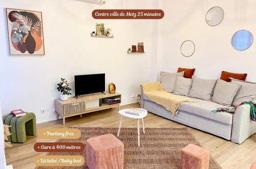 Pagny-sur-Morselle Apartamento | Chic Nivoy Retreat, parking et gare à proximité