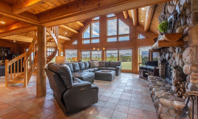 Ridgway Casa | Colorado Luxury Log Home - 40 Private Acres - Fire Pit - Views STR2024-037