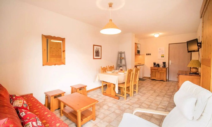Aussois Apartamento | COM312: Wohnung in ruhiger Lage in der Nähe von kostenlosen Shuttles und Schwimmbad