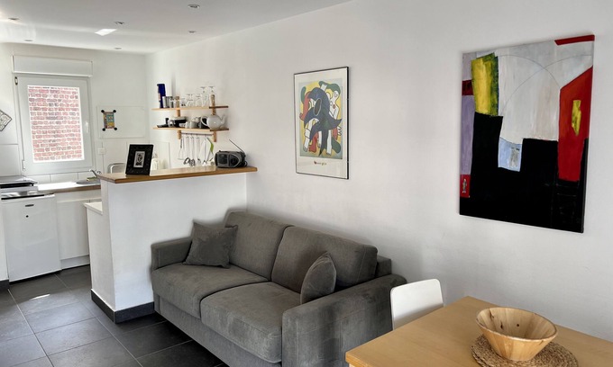 Bleriot-Plage Apartamento | Estudio situado Blériot- playa, cómodo con balcón a 300 metros del mar
