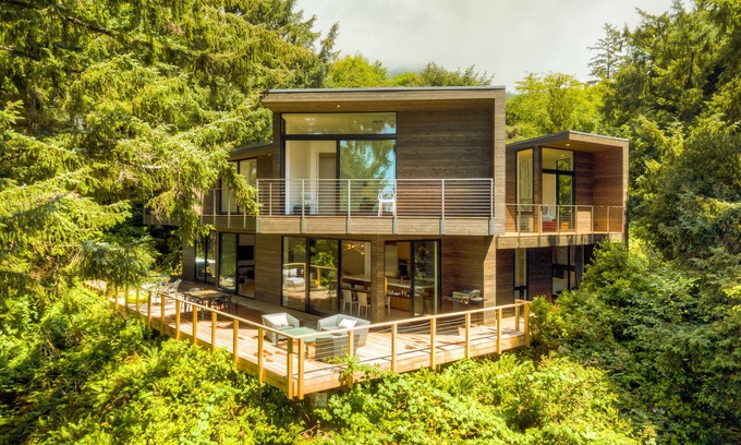 Neahkahnie Beach Casa | Nuevo hogar contemporáneo con vista al mar