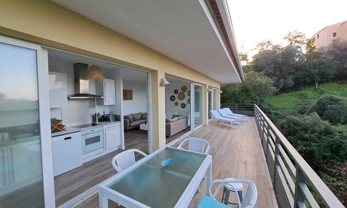 Portigliolo Villa | Contemporary villa 2Ch 4 pers -Sophisticated decoration- Large terrace- sea and maquis view