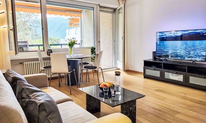 Bigogno Apartamento | Bonito apartamento para 4 personas con A/C, WIFI, piscina, TV, balcón y vista panorámica
