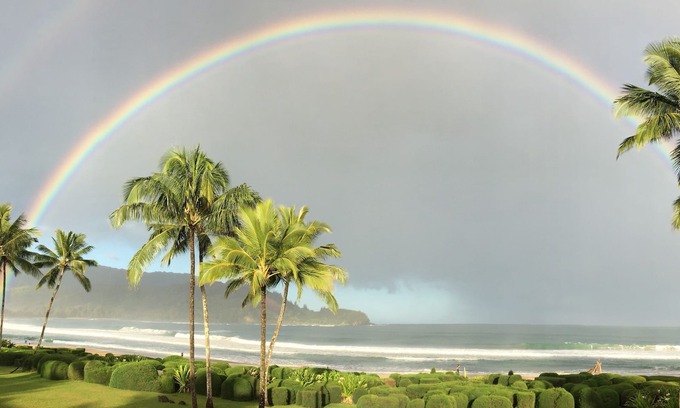 Hanalei Cabaña | Casa de campo en la propiedad frente a la playa Estate, el centro de la bahía de Hanalei