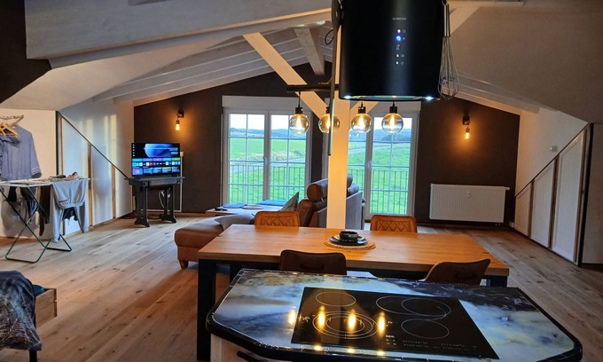 Buch Cabaña | Casa rural 'Hof Sorgenfrei' con vistas a la montaña, wifi y aire acondicionado
