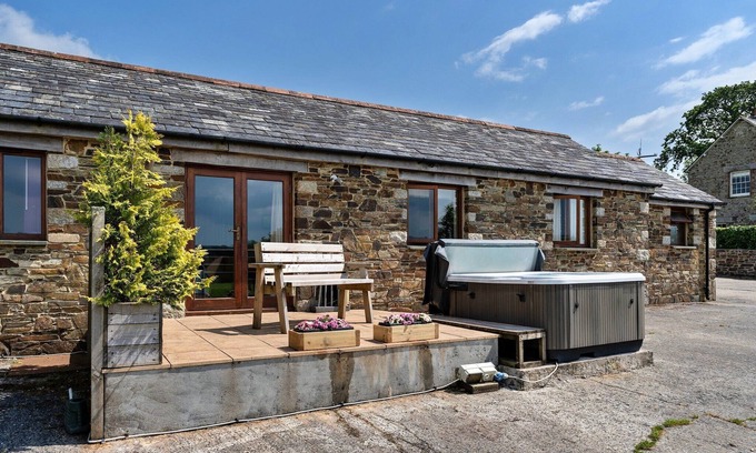 Liskeard Cabaña | Casa rural con jacuzzi privado, Sin depósito