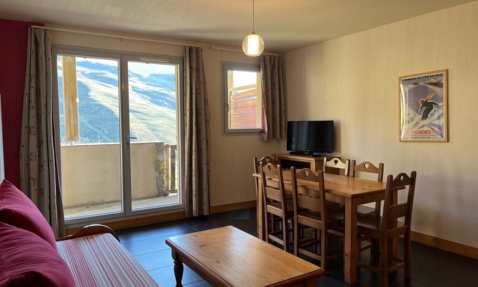 Peyragudes Apartamento | Apartamento acogedor en Peyresourde, 6 pers, Acceso a Piscina, Bus Gratuito