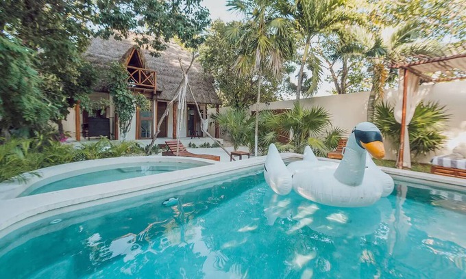 Centro de la ciudad de Tulum Cabina | Acogedora Cabaña Quetzal en el centro de Tulum