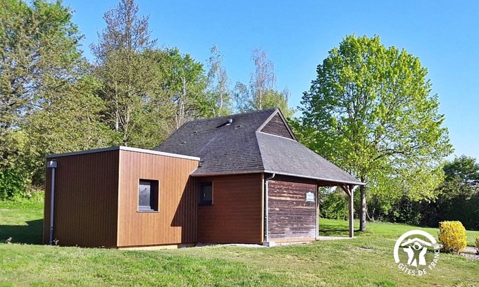 Villiers-Charlemagne Cabaña | Chalet de pesca para 5-7 pers. con pontón privado y actividades familiares en entorno verde