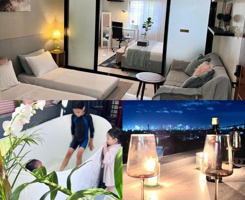 Angono Casa | Cozy Nest Fully-furnished apartment with Manila Skyline View Rooftop