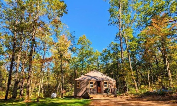 Boulder Junction Casa | Cozy Year-Round Luxury Yurt with Sauna and Wi-fi