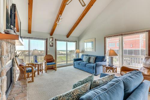 Yaupon Beach Casa | Deck and View Oceanfront Oasis in Oak Island!