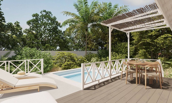Sabana Westpunt Casa | Deluxe honeymoon bungalow with private pool @ Botanique Dive Resort