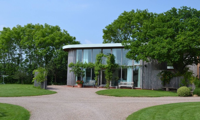Bicton Cabaña | Lujo Edge diseño contemporáneo Logia Con Open Country Vistas corte