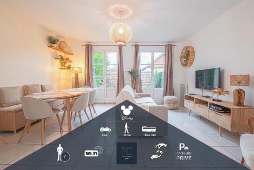 Bailly-Romainvilliers Apartamento | *Disneyland-Paris* 7pers, Wifi, Parking