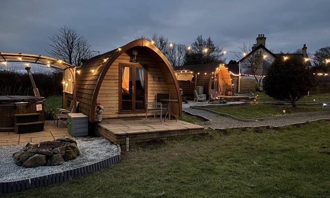 Dwyran Cabina | Cabaña-Baño privado-Vista al Jardín-Llanddwyn