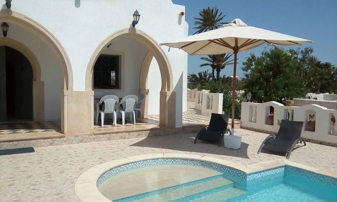 Aghir Villa | Vacaciones de ensueño en Djerba, villa con piscina cerca de la laguna