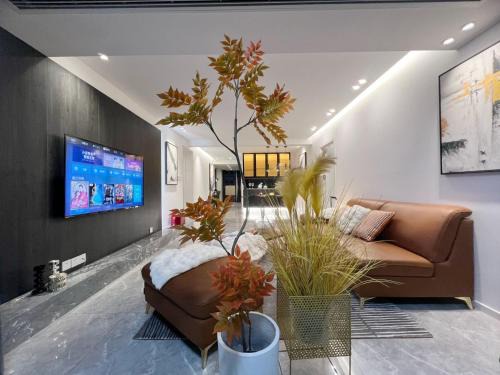 Jing'an Apartamento | Eastern Hub - Jing'an Temple Branch Central air conditioning underfloor heating branded appliances with terrace near the subway on Nanjing West Road