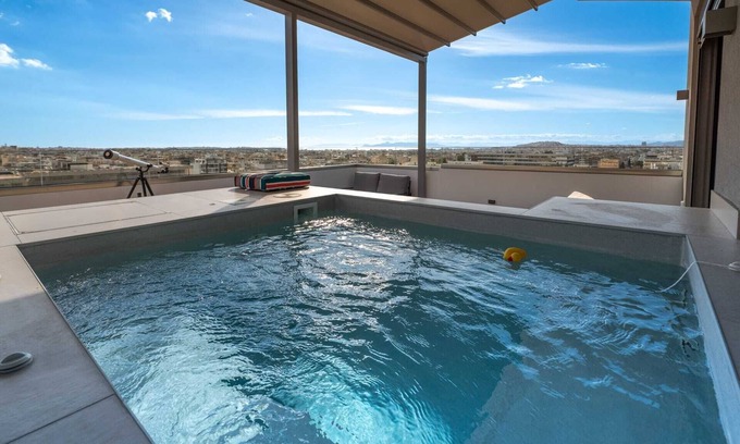 Moschato-Tavros Condominio | Elite Penthouse with Pool and Skyline View