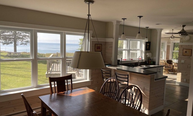 Ludington Cabaña | "Endless Summer" Open Water View Lake Michigan Beach Front Home