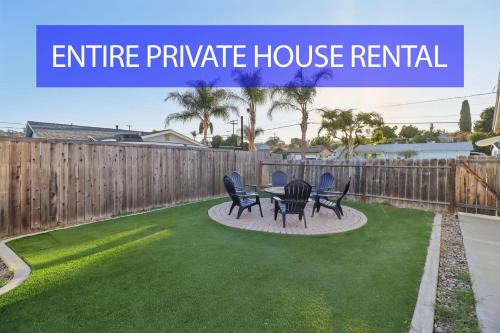 La Presa Casa | Entire Private 4-Bedroom Home w Gated Yard, Parking, King Bed, Available Now