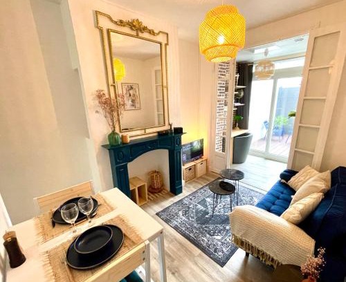 Sainte-Anne - Faubourg Noyon Apartamento | Escale bohème - Terrasse en centre-ville - Gare