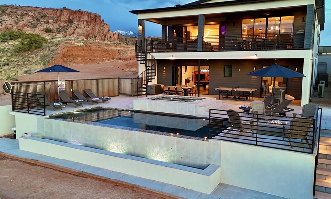 Moab South Valley Casa | Exclusive Retreats Desert Vista - Moab Getaway with Pool, Spa & Views