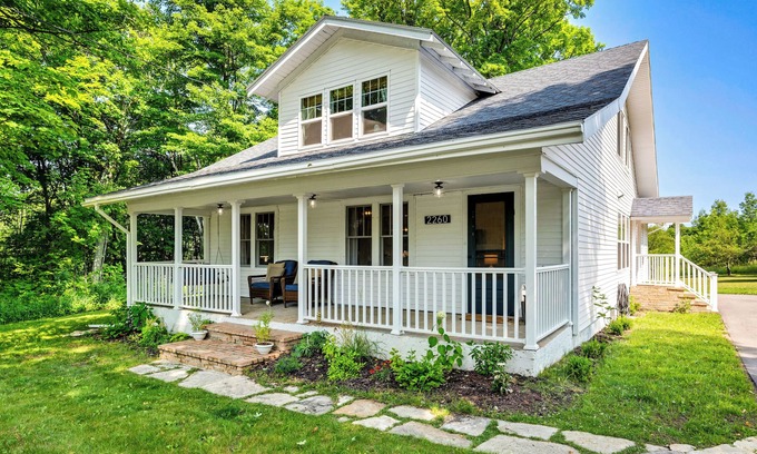 Ellison Bay Casa | Family-Friendly Renovated Farmhouse w/Orchard View