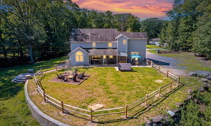 East Stroudsburg Casa | Family Fun Escape w/ Hot Tub, Theater & Game Room