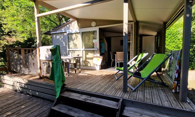 Esparron-de-Verdon Chalet De Esquí | Flower Camping La Beaume **** - Chalet 28m2 CONFORT 2 bedrooms + semi-covered terrace 5 people