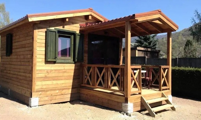 Ranspach Chalet De Esquí | Flower Camping Les Bouleaux **** - Chalet CONFORT 20 m2 (1 bedroom) + terrace 2 people