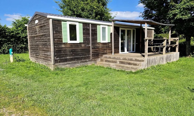 Pressignac Casa | Flower Lake Camping **** - Mobil home Family Comfort 40m2 - 4 bedrooms + covered terrace + TV 8 persons