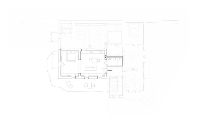 Werben Apartamento | GARDEN FLOOR LEFT: Open-plan living room, terrace and view of the countryside