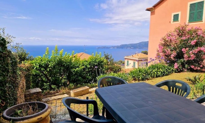 Chiavari Apartamento | Giardino panoramico sul mare, un angolo di liguria