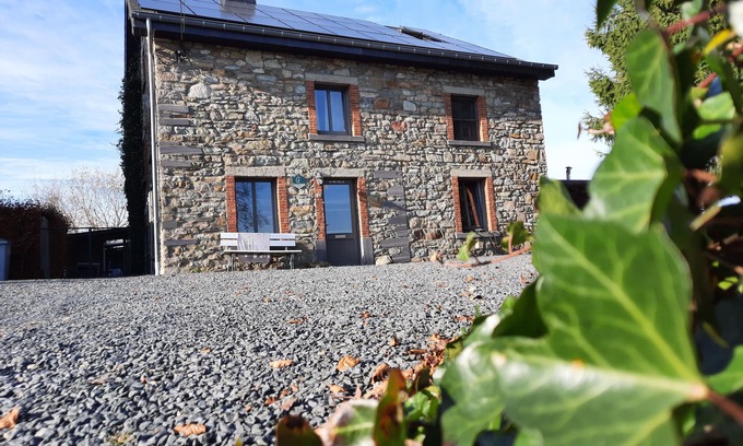 The Ardennes Cabaña | Gîte-Rural-Baño privado con bañera-Vista al campo