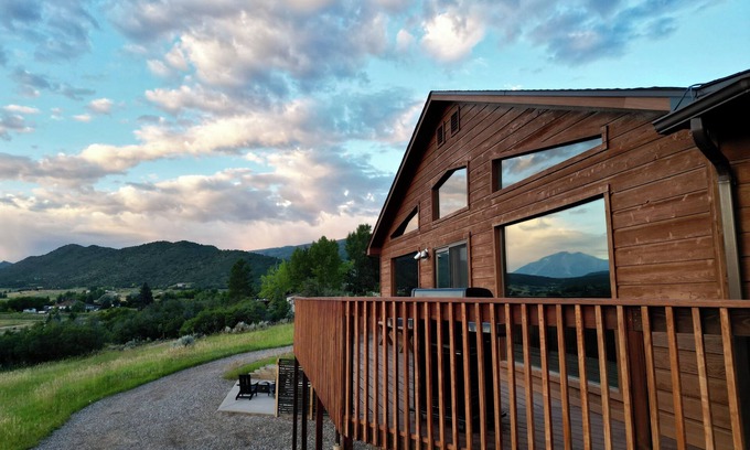 Glenwood Springs Casa | Gorgeous Retreat with Mountain Views, Open Living, Bunk Room, Game Room, Hot Tub