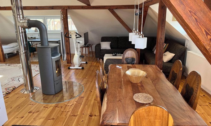 Kloster Lehnin Casa | Casa de huéspedes 'Westfälischer Hof - Loft' con jardín y Wi-Fi