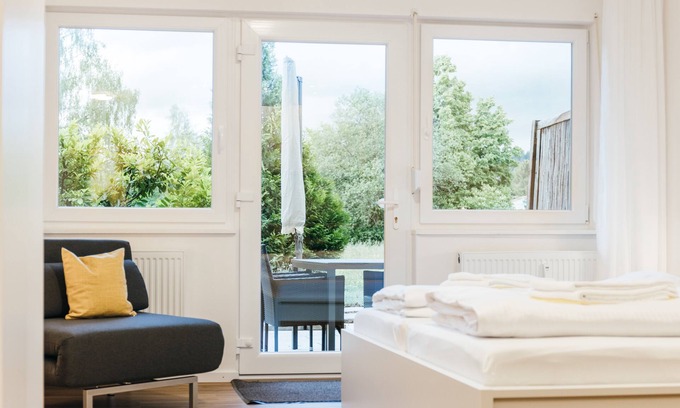 Scheidegg Apartamento | Heimatel family studio including pool and sauna with a large terrace