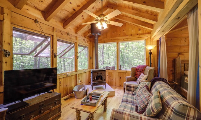 Vein Mountain Apartamento | Hike, Soak & Unwind in Nature: Blue Ridge Cabin