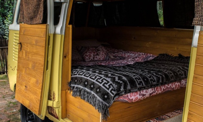 Sutatausa Casa | Autobús hippie en el bosque con vistas a la montaña - Bosque Escondido